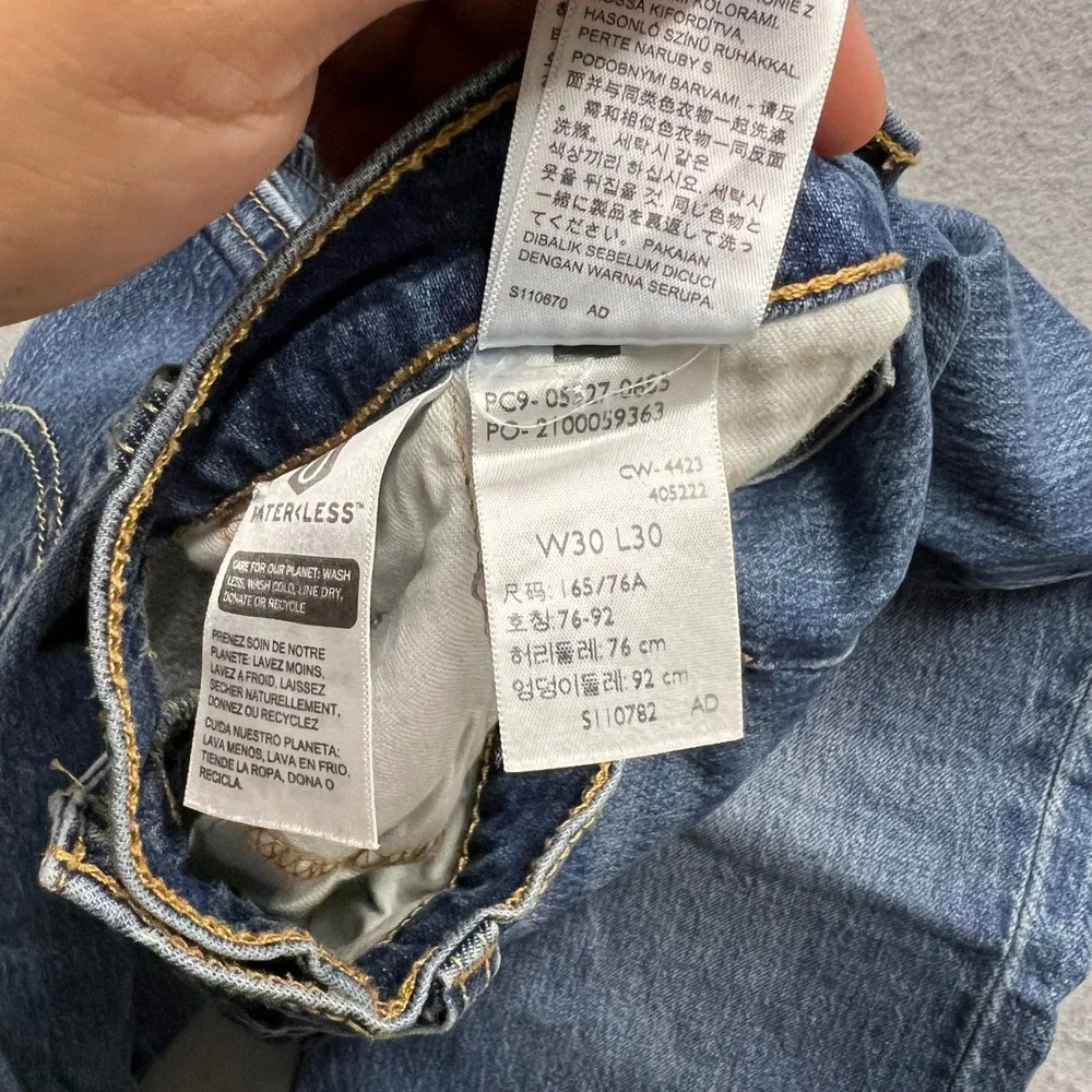 Levis 527 Slim Bootcut Jeans Mens W30 L30 Medium Wash Blue Denim 05527-0655